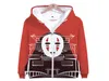 No Face Spirited Away Reißverschlussjacke Miyazaki Hayao 3D Hoodie Anime Cosplay Kostüm A Voyage of Chihiro Herren Hoodies Sweatshirts9626668