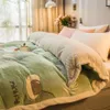 Pineapple Avocado Pattern Super Soft Raschel Blanket Thick Coral Fleece Plush Duvet Cover Double Side Warm Blankets For Bed 201111210L