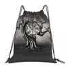 Shopping Bags Vegvisir Tree V-Viking Age Cool Kawaii Drawstring Sports Shoe Clothes Storage Multi-function Teen Portable Rucksack Pouch