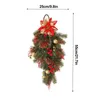 Decorações de Natal Artificial Teardrop Grinalda Porta Swag Faux Pine Tree Swags Durável Casa Férias Casamento Iintel Parede Lareira Decoração