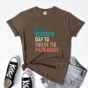 T-shirt het is een mooie dag om het patriarchaat te breken shirt retro feministische gelijke rechten T shirt trendy vrouwen Girl Power feminisme tee top