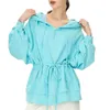 Lu Hooded Hooded Coat Women's Yoga Clothing Lång ärm Skjorta Casual Sun-Protective Clothing Yoga Top Women's Jacket Hooded Hoodie