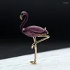 Broches Dier Emaille Flamingo Vogels Voor Vrouwen Kostuum Sieraden Accessoires Boeket 4 Kleuren Sjaal Gesp Doek Broche Pins