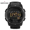 North Edge Men Digital Watch Men's Sports Watches Dual Time Pedsepeter Clock Clock Cloving 50m Watch Digital Watch Clock334S
