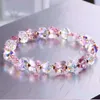 Accesorios de pulsera de cristal dulces y de moda para mujer