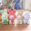 2024 Mignon Légume Elf Lapin En Peluche Porte-clés Pendentif Véritable Poupée De Dessin Animé Japonais Couple Pendentif Jouets En Peluche Cadeau Enfant Apprentissage Surprise