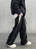 Hommes printemps coréen Harajuku Cargo pantalon rétro solide lâche cordon pantalon Jogger Baggy jambe large pantalons de survêtement Y2k vêtements féminins 240305