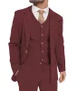 Trajes Trajes de negocios marrones para hombre, esmoquin de champán ajustado, chaqueta de lana + chaleco + pantalón para fiesta, boda, banquete, baile de graduación, disfraz de escenario