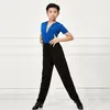 Scene Wear Boys Latin Dance Costume Ballroom Chacha Tango Performance Costumes Children Clothes Short Hidees Top Pants SL6598