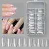 Faux ongles 100pcs presse sur le système d'extension de gel conseils d'ongles cercueil français outil de moule de construction rapide