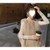Coreano haining edição inverno falso casaco feminino curto kam ombro colete de pele de raposa emagrecimento oferta especial 1903