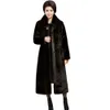 Middle Aged Elderly Women's Winter Clothing, New Imitation Mink Fur And Grass Coat, Mom's Outfit Fat, Long Coat With Extra Thickness 951782