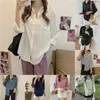 Camicette da donna Streetwear Manica lunga Allentata Comoda Maglietta casual Abbigliamento donna Y2k Top Abiti moda vintage Camicie eleganti per