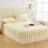 Romantic Lace Bed Skirt Sanding Soft Bedspreads Fashional Fitted Sheet Twin Queen Bedspread for Girl Room Home Decoration Y200423341u
