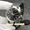 Luxe mode gestreept wijzerplaathorloge 42 mm automatisch mechanisch roestvrij staal glas terug sport zee herenhorloge waterdicht horloge