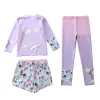 Swimwear Happyflute New Swimsuit 1638kg Split Big Girl's Long Sleeve Pants Swimsuit Baby Girl's Conservative Sunscreen Swimsuit