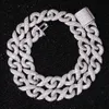 Hot Selling Hip Hop 13mm Breed 925 Zilveren Ketting D/vvs Moissanite Iced Out Cubaanse Link Chain