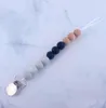 Nowe klipy łańcucha pacyfieru z koralikami dla niemowląt z osłoną zagraniczną rękę handlową Made Natural Infant Baby Grocid Partner Holder 902929647