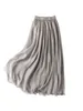 Юбки SuyaDream, длинная плиссированная юбка для женщин, натуральный шелк, двухслойный шифон с эластичной резинкой на талии, весна-лето 2024, низ