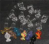 100 Real Quartz Banger with carb cap quartz dish 14mm 18mm Domeless Nail Female Male 90 Degrees quartz danger for dab rig5607022