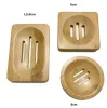 3 Styles Natural Bamboo Soap Dishes Tray Holder Storage Soap Rack Plate Box Container Portable Bathroom Soaps Dish