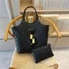 Boutique Usine En Gros Nouveau Super Grande Capacité Lingge Fil Brodé Sac Femme Épaule Polyvalente Mère et Enfant Sac À Main Noir