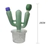 Cactus narguilés verre Bong recycleur fumer conduite d'eau Dab plate-forme 20 cm de hauteur avec joint de 14 mm