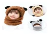 Children039s Hoed Jongens Pography Meisjes Plus Fleece Cap Panda Oren Spullen Voor Kinderen Winter Warme Sjaal Set Geboren Baby Spullen 2110232980512