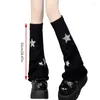 Calcetines de mujer para niñas lolitas japonesas más cálidas medias de cubierta de Harajuku gótico largo de punto de estrella