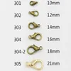 HELA 1000PCS IMITATION RHODIUM PLATERAD 10mm 12mm 14mm 16mm 18mm 21mm 23mm 24mm Zinc Eloy Lobster Clasps Hooks Smycken Findi228s