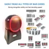 2D omnidirectional streckkodsscanner 1D QR -kod Desktop Auto Sense Bar USB PDF417 Data Matrix Reader för Supermarket Store 240229