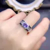 Natural Tanzanite Gemstone Man Ring 925 Sterling Silver Birthstone Engagement Wedding Romantic Lover Jewelry 240228
