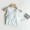 Camisoles & Tanks One Piece Pajamas Tops For Women Fashion Sleeveless Summer Sleepwear Shirt Slim Cotton Chest Pad Camisole Sports Vest