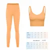 reggiseno sportivo pantaloni yoga leggings ll leggings allinea reggiseno reggiseno di lusso reggiseno firmato Align Yoga Lemon Set donna 2 pezzi abbigliamento sportivo 4-12 taglie palestra designer lululemom leggings