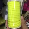 Cordão elástico de lycra amarelo neon 5mm 20m, costurado em nylon, cabo macio e grosso, elástico, fabirc lycra string206q