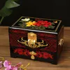 luxury Pingyao retro Chinese makeup box ring necklace multi-layer jewelry wooden High-end box bride wedding jewelry storage217V