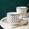 European Phnom Penh Coffee Cup Dish INS Style Bone China Tea Set English Afternoon Flower Tea Cup Set Ceramic Household Cup 240307