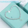 2024 Designer Luxury Brand Jewelry Bracelets Bangle Heart Bracelet Sterling Sier Blue Enamel Love Ball Chain Pink Day Gift 80w6