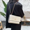 Alta qualidade moda feminina bolsa nova corrente crossbody multi compartimento saco quadrado estilo mochila sacos de ombro