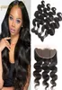 Brazilian Virgin Hair Body Wave With Lace Frontal Closure 9A Human Hair Weaves 3 Bundles With 13x4 Ear to Ear Lace Frontal Closure6828805