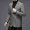 Men's Suits 2024 Gentleman Spring And Autumn Season Middle Aged Suit Top Clothes Casual No Iron Woolen 4963