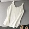 Ganzjahres-Strick-Camisole für Damen mit V-Ausschnitt, trägt ärmelloses Unterhemd und vielseitiges Crop-Top, Tank-Top für Damen 240229