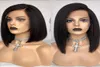 Short Bob Lace Front Human Hair Wigs For Women Kinky Straight Hair Pre Plucked Brazilian Pre Plucked Hair9651079