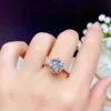 Moissanite Ring 2CT 3CT VVS Lab Diamond with with with whitifificate 패션 쥬얼리 웨딩 선물 real 925 스털링 실버 x220214262J