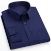 Chemises à manches longues pour hommes, couleur unie, violet, rose, Polyester, extensible, respirant, Style de mode, coupe cintrée, chemise décontractée d'affaires 240304