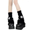 Calcetines de mujer para niñas lolitas japonesas más cálidas medias de cubierta de Harajuku gótico largo de punto de estrella