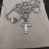 kruis ketting voor mannen dy sieraden Retro Vintage designer Sieraden heren ketting zilveren kettingen man kettingen vriendje verjaardagsfeestje Gift groothandel