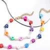 Charm Bracelets Bohemia Geometric Colorful Flower Resin Pendant Tassel For Women Vintage Imitation Pearl Adjustable Jewelry