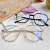 Fashion Sunglasses Frames Green Clear Print Square Anti-blue Light Eyeglasses For Women Alloy Leopard Oversize Computer Myopia Gla272G