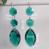 Żyrandol Crystal Camal 2pcs 38 mm Malachite zielone zielone konno w kształcie wisiorek okrągły koraliki Suncatcher Garland Lighting części